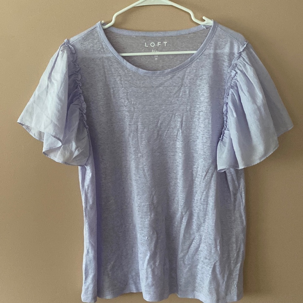 Loft lavender linen tee